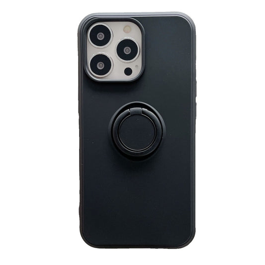 Husa protectie Vivimall compatibila cu Samsung A32 5G Liquid Silicone Ring cu suport rotativ Negru - vivimall.ro