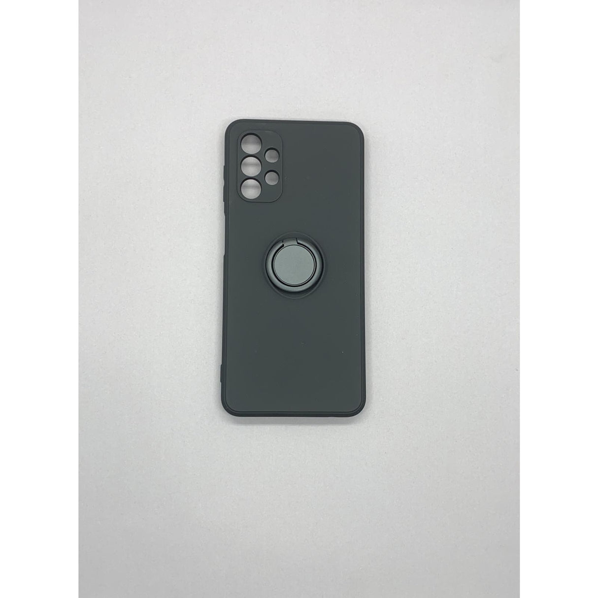 Husa protectie Flippy compatibila cu Samsung Galaxy A32 5G Liquid Silicone Ring cu suport rotativ Negru - vivimall.ro