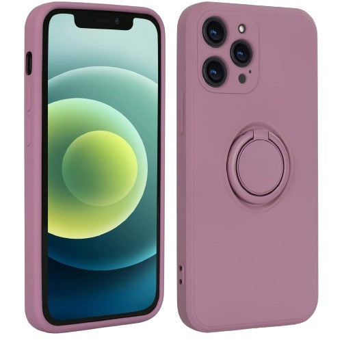 Husa protectie Vivimall compatibila cu Samsung Galaxy A71 Liquid Silicone Ring cu suport rotativ Mov - vivimall.ro