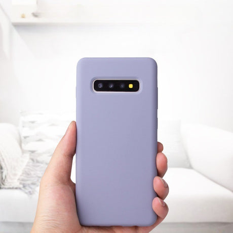 Husa protectie Flippy compatibila cu Samsung Galaxy S10 E Liquid Silicone Case Mov - vivimall.ro
