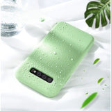Husa protectie Flippy compatibila cu Samsung Galaxy S10 E Liquid Silicone Case Verde inchis - vivimall.ro