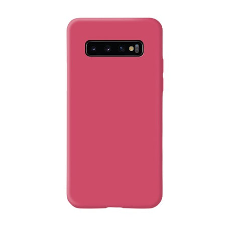 Husa protectie Flippy compatibila cu Samsung Galaxy S10 Liquid Silicone Case Fuchsia - vivimall.ro