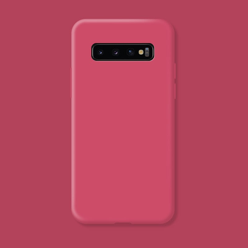 Husa protectie Flippy compatibila cu Samsung Galaxy S10 Liquid Silicone Case Fuchsia - vivimall.ro