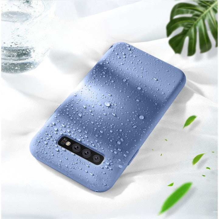 Husa protectie Flippy compatibila cu Samsung Galaxy S10 Liquid Silicone Case Mov - vivimall.ro