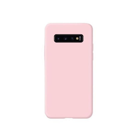Husa protectie Flippy compatibila cu Samsung Galaxy S10 Liquid Silicone Case Roz - vivimall.ro