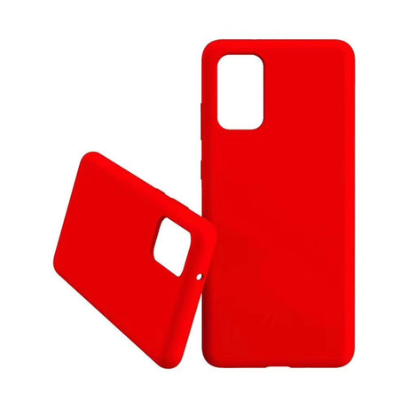 Husa protectie Flippy compatibila cu Samsung Galaxy S21 Ultra Liquid Silicone Case Rosu - vivimall.ro