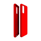 Husa protectie Flippy compatibila cu Samsung Galaxy S21 Ultra Liquid Silicone Case Rosu - vivimall.ro