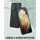 Husa protectie Flippy compatibila cu Samsung S21 5G Liquid Silicone Case Negru - vivimall.ro