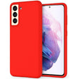 Husa protectie Vivimall compatibila cu Samsung S21 5G Liquid Silicone Case Rosu - vivimall.ro