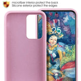 Husa protectie Flippy compatibila cu Samsung S21 5G Liquid Silicone Case Roz - vivimall.ro