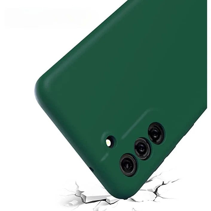 Husa Protectie, Flippy, compatibila cu Samsung S21 5G, Liquid Silicone, Verde - vivimall.ro