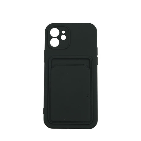 Husa protectie Flippy cu suport card compatibila cu Apple iPhone 12 Negru - vivimall.ro