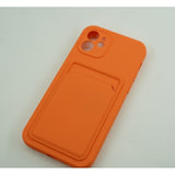 Husa protectie Flippy cu suport card compatibila cu Apple iPhone 12 Pro Max Portocaliu - vivimall.ro