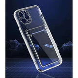 Husa protectie Flippy cu suport card compatibila cu Apple iPhone 12 Transparent - vivimall.ro