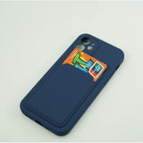 Husa protectie Flippy cu suport card compatibila cu Apple iPhone 12 Mini Albastru inchis - vivimall.ro