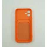 Husa protectie Flippy cu suport card compatibila cu Apple iPhone 12 Mini Portocaliu - vivimall.ro