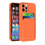Husa protectie Flippy cu suport card compatibila cu Apple iPhone 13 Mini Portocaliu - vivimall.ro