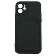 Husa protectie Vivimall cu suport card compatibila cu Huawei P Smart 2021 Negru - vivimall.ro