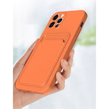 Husa protectie Flippy cu suport card compatibila cu Samsung Galaxy A32 4G Portocaliu - vivimall.ro