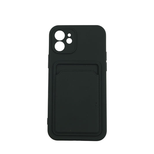 Husa protectie Vivimall cu suport card compatibila cu Samsung Galaxy A52 Negru - vivimall.ro