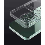 Husa protectie Flippy cu suport card compatibila cu Samsung Galaxy S21 Ultra Transparent - vivimall.ro