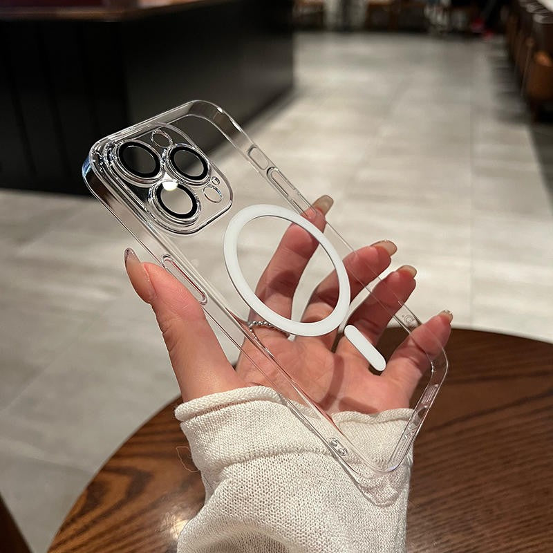 Husa protectie Flippy pentru Apple iPhone  11, MagSafe Silicone, Protectie si folie camera inclusa, protectie camera, Transparent - vivimall.ro