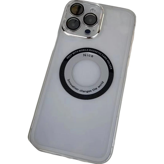 Husa protectie MagSafe TPU, Vivimall, pentru iPhone 12/12 Pro, cu decupaj logo, Folie Sticla Camera, Transparent - vivimall.ro