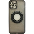Husa protectie Vivimall pentru Apple iPhone 12 / 12 Pro decupaj logo, magnetica, Protectie Camera, Negru - vivimall.ro
