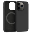 Husa protectie Vivimall pentru iPhone 14 Mag Safe, 2 in 1 incarcare si magnet, Soft silicone, Negru - vivimall.ro