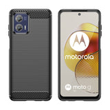 Husa de Protectie pentru Motorola Moto G13 / G23, Flippy, Protectie 360, din TPU cu element de Carbon, Anti Alunecare, 1.8 mm, Negru - vivimall.ro