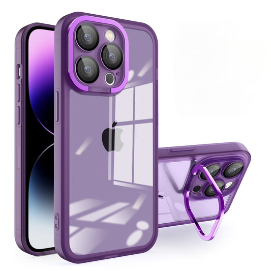 Husa protectie Vivimall pentru Samsung A03 Electroplated cu  suport pentru camera, 1.5 mm grosime, protectie camera, Mov - vivimall.ro