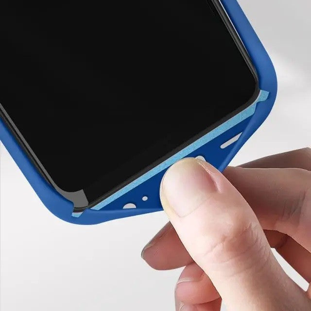 Husa protectie Flippy pentru Samsung A22 5G Liquid Silicone Albastru Inchis - vivimall.ro