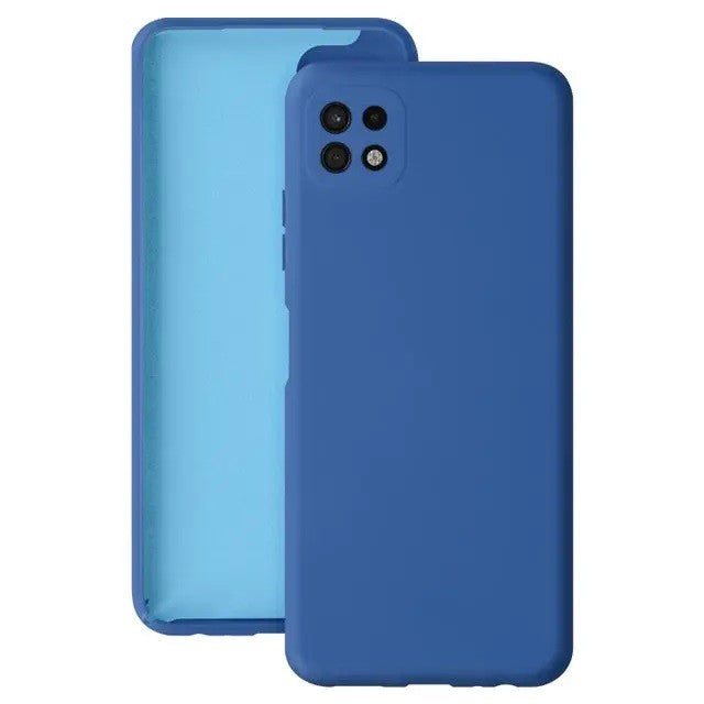 Husa protectie Flippy pentru Samsung A22 5G Liquid Silicone Albastru Inchis - vivimall.ro