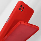 Husa protectie Flippy pentru Samsung A22 5G Liquid Silicone Rosu - vivimall.ro