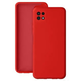 Husa protectie Flippy pentru Samsung A22 5G Liquid Silicone Rosu - vivimall.ro