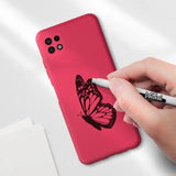 Husa protectie Flippy pentru Samsung A22 5G Liquid Silicone Roz Fuchsia/Roz - vivimall.ro