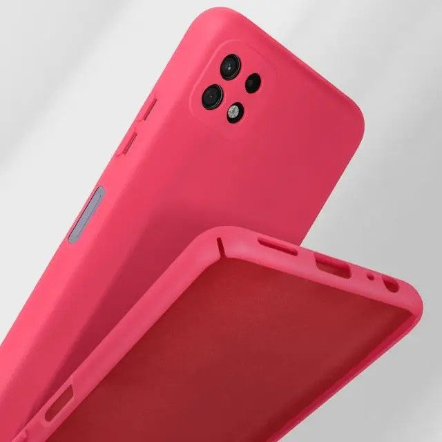 Husa protectie Flippy pentru Samsung A22 5G Liquid Silicone Roz Fuchsia/Roz - vivimall.ro