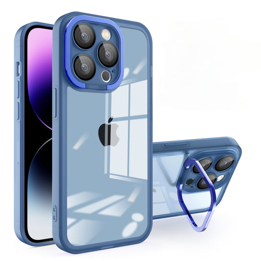 Husa protectie Vivimall pentru Samsung A33 5G Electroplated cu  suport pentru camera, 1.5 mm grosime, protectie camera, Albastru - vivimall.ro