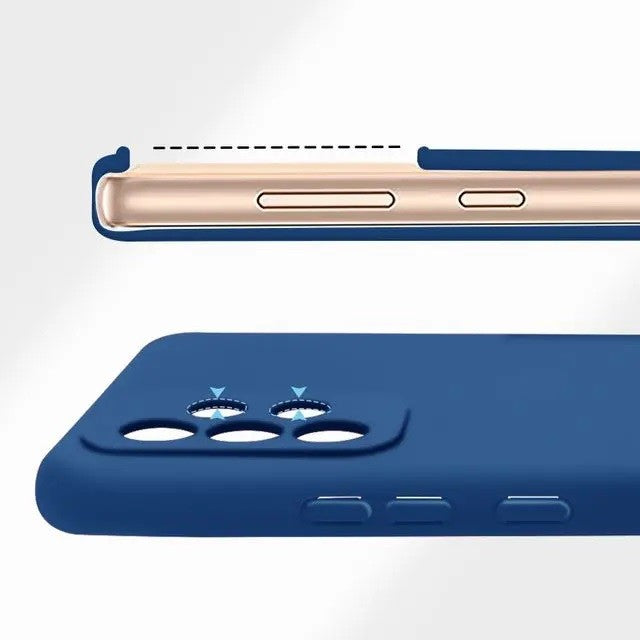 Husa protectie Flippy pentru Samsung A53 5G Liquid Silicone Albastru Inchis - vivimall.ro