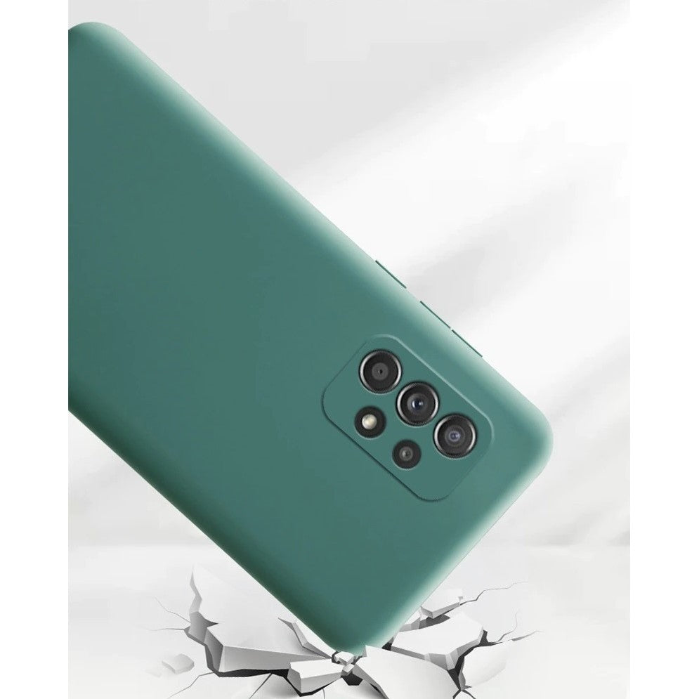 Husa protectie Flippy pentru Samsung A53 5G Liquid Silicone Verde - vivimall.ro