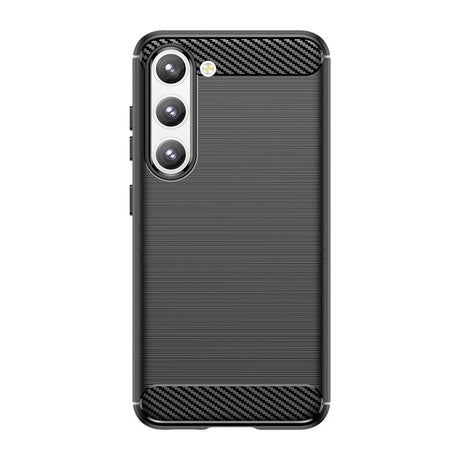 Husa Protectie, Vivimall, Husa de Protectie pentru Samsung Galaxy S23+, din TPU cu Element de Carbon, Negru - vivimall.ro