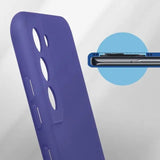 Husa protectie Flippy pentru Samsung S21 FE Liquid Silicone Mov - vivimall.ro