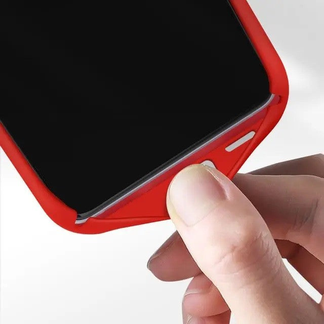 Husa protectie Flippy pentru Samsung S21 FE Liquid Silicone Rosu - vivimall.ro