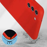 Husa protectie Flippy pentru Samsung S21 FE Liquid Silicone Rosu - vivimall.ro