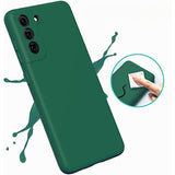 Husa protectie Flippy pentru Samsung S21 FE Liquid Silicone Verde - vivimall.ro