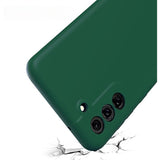 Husa protectie Flippy pentru Samsung S21 FE Liquid Silicone Verde - vivimall.ro