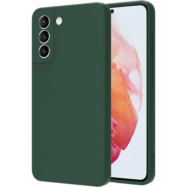 Husa protectie Flippy pentru Samsung S21 FE Liquid Silicone Verde - vivimall.ro