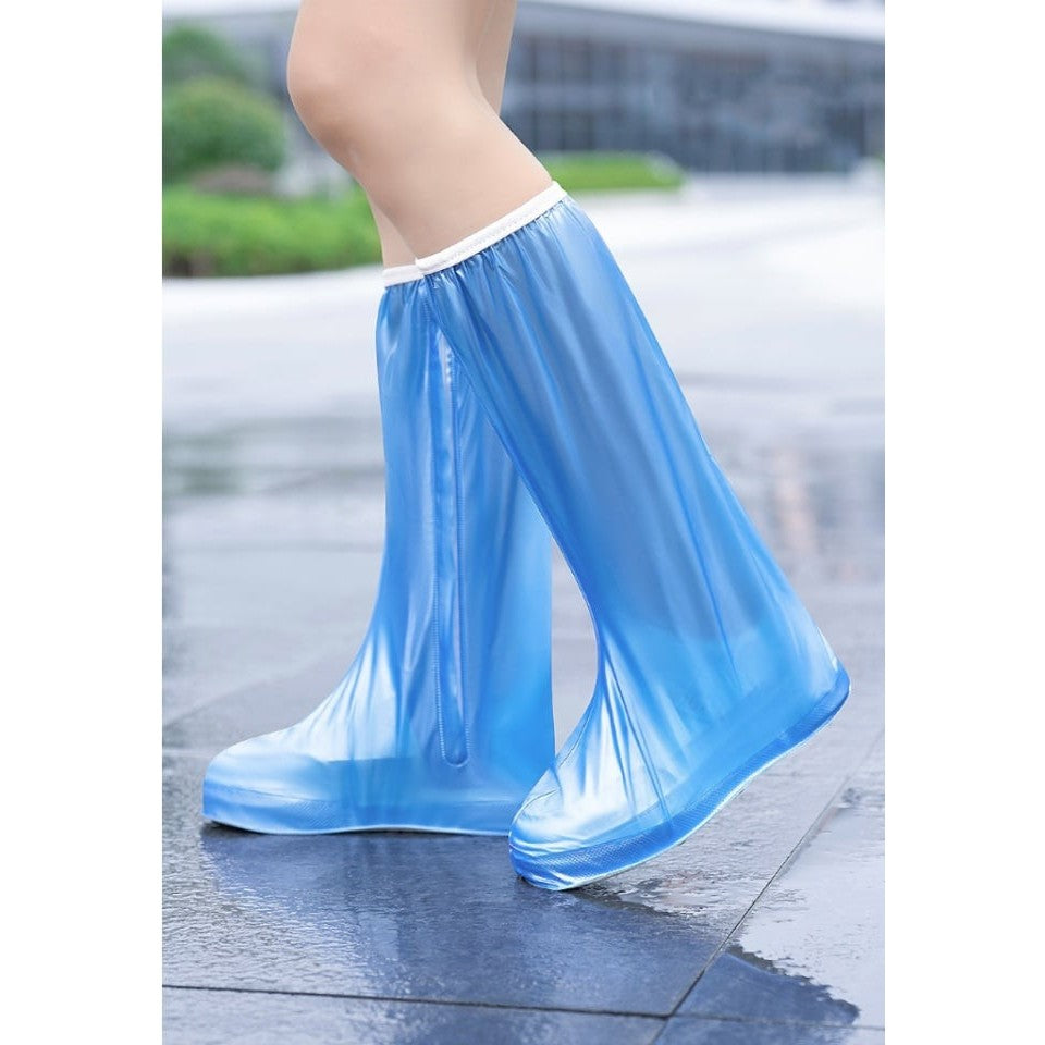 Protectie Incaltaminte pentru Ploaie si Noroi, Flippy, Impermeabila, Talpa Antiderapanta, cu Fermoar si Capsa, Inaltime 40 cm, Marime XXL 42-43, Albastru - vivimall.ro