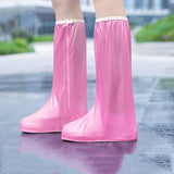 Protectie Incaltaminte pentru Ploaie si Noroi, Flippy, Impermeabila, Talpa Antiderapanta, cu Fermoar si Capsa, Inaltime 40 cm, Marime XL 40-41, Roz - vivimall.ro