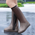 Protectie Incaltaminte pentru Ploaie si Noroi, Vivimall, Impermeabila, Talpa Antiderapanta, cu Fermoar si Capsa, Inaltime 40 cm, Marime XXL 42-43, Maro - vivimall.ro
